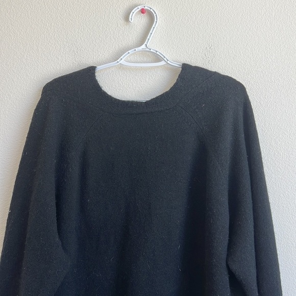 J Crew Black Stretch-wool V-neck tunic sweater - Picture 7 of 11